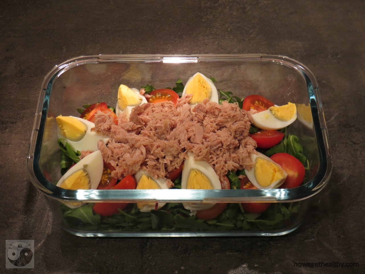 Lunchbox: Salat mit Thunfisch und Ei – howegethealthy